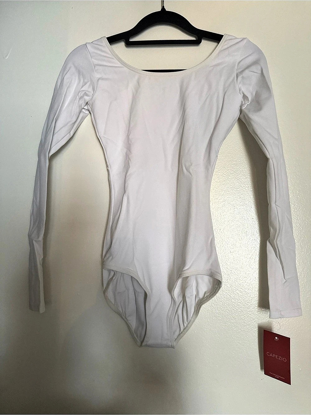 Capezio Long Sleeve Leotard in White Size Small